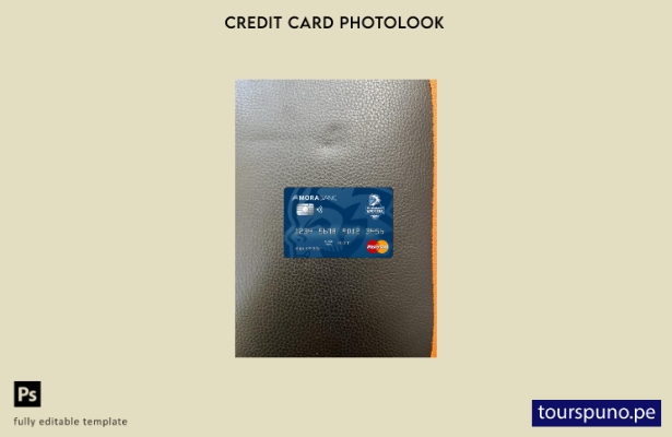 listo para imprimir Andorra Morabank mastercard photolook plantilla frontal